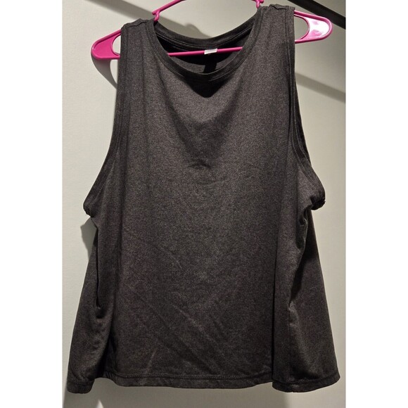 Yogalicious XL Gray Sleeveless Athletic Tank Top Workout Gym Activewear - Picture 1 of 3